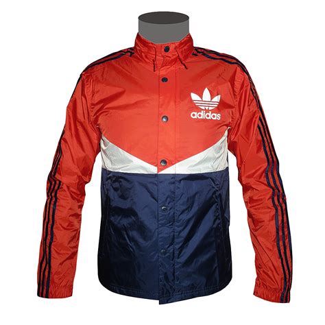 adidas windbreaker blau weiß rot|Adidas originals classic windbreaker.